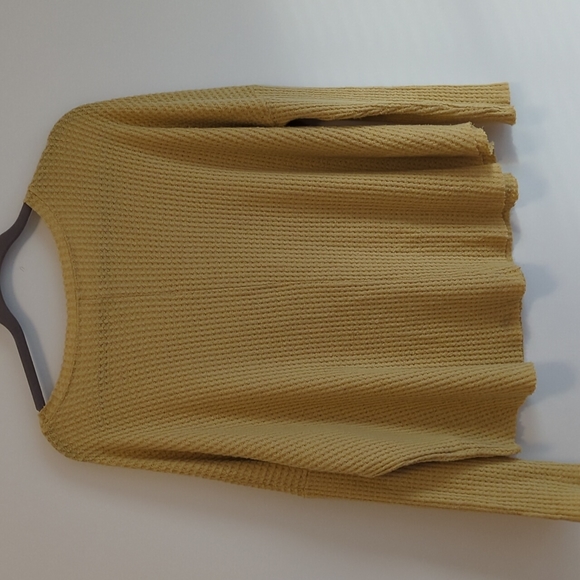 Only For You Light Mustard Yellow Knit Long Sleeve Top - Picture 3 of 8